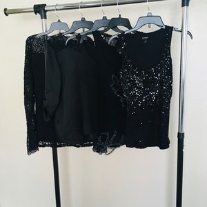 Bundle of black tops